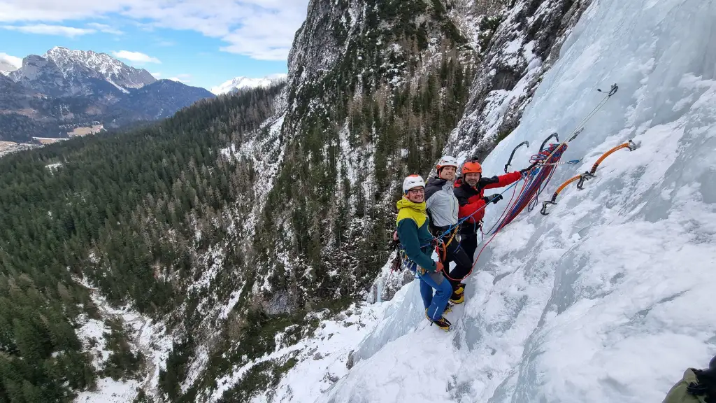 scalata cascata di ghiaccio con Paolo e Alle