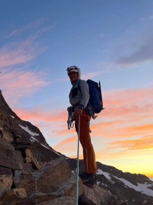 Alessandro Ruffi Guida Alpina e maestro d'Alpinismo in direzione Punta Parrot
